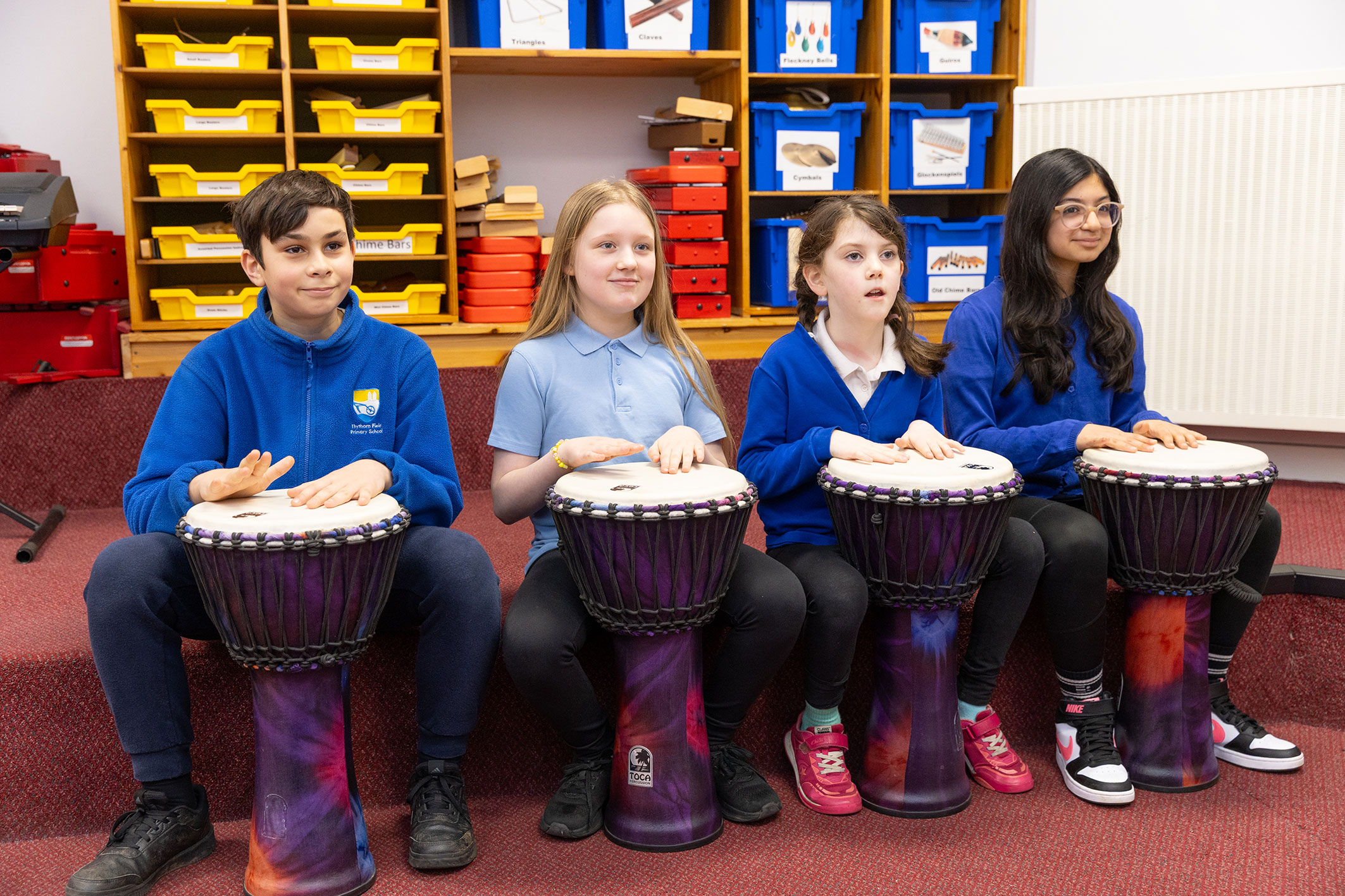 Thythorn children playing musical instruments