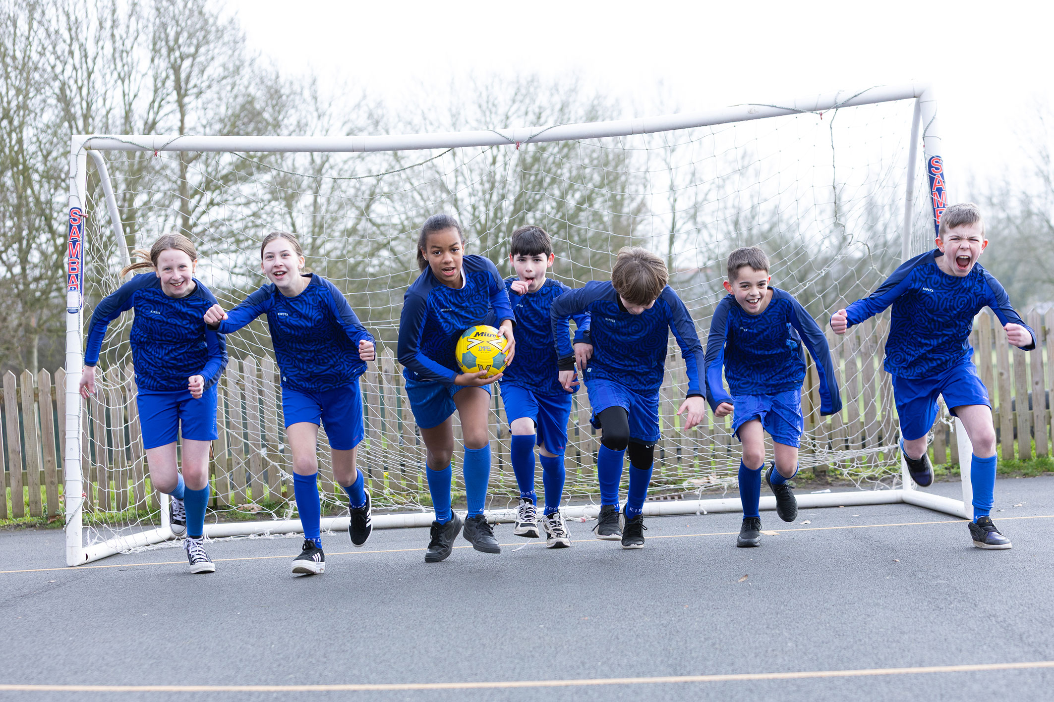 Thythorn children participating in PE
